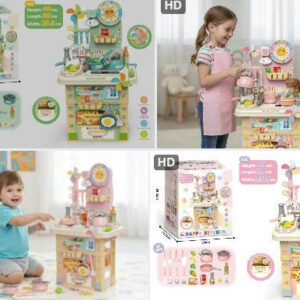 Bàn nấu ăn 69cm 2 màu xanh hồng 669h-4