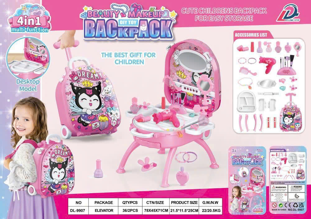 Balo trang điểm kuromi có bánh xe DL-9907