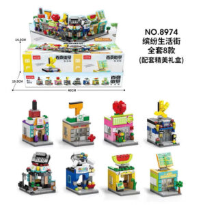 Lốc 8 hộp lego cửa hàng đường phố