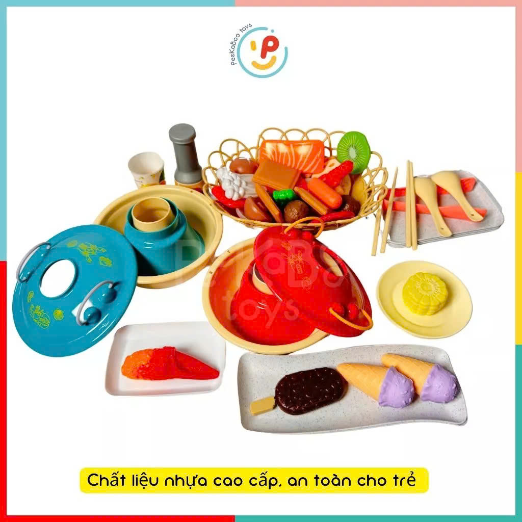 MÃ 20C2: BỘ ĐỒ CHƠI NẤU LẨU 90 PCS - Ảnh 3