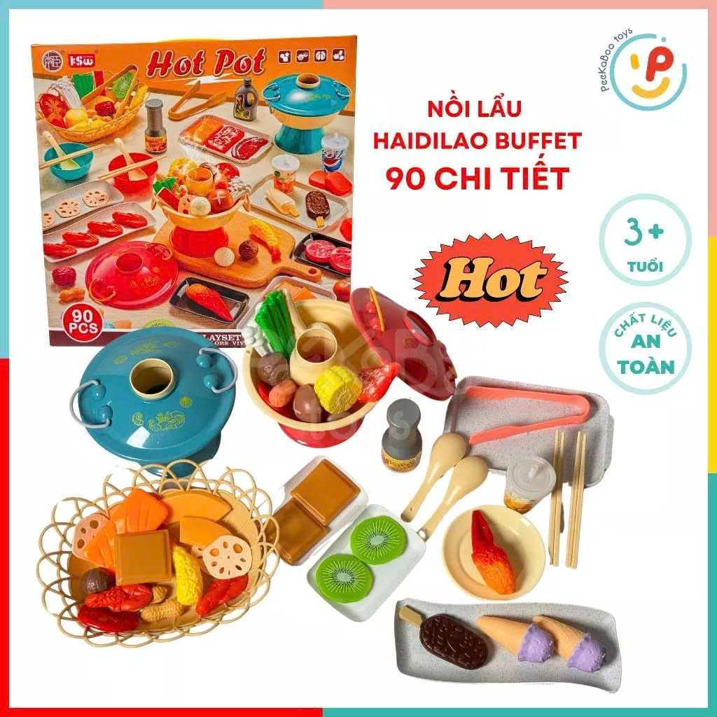 MÃ 20C2: BỘ ĐỒ CHƠI NẤU LẨU 90 PCS