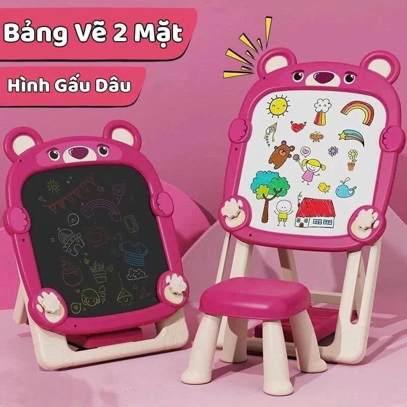 🎯 đồ chơi bảng vẽ gấu dâu,gấu trúc, heo - Ảnh 4