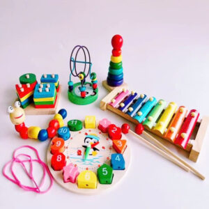 🎯 Combo 6 món đồ chơi gỗ phát triển trí tuệ cho bé
