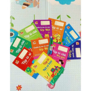 Sách - Bộ hành trang cho bé vào lớp 1 tập tô tập viết chữ, số - 10 quyển kèm bút chì và tẩy