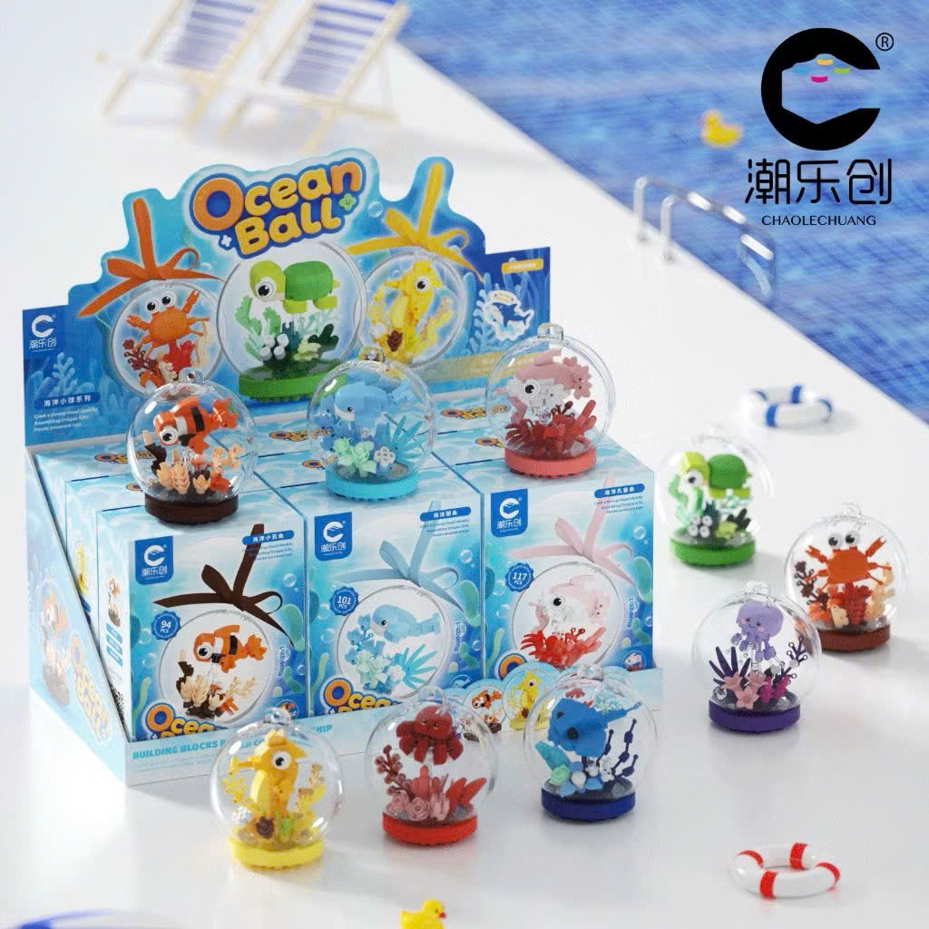 Lốc 9 lego xếp hình quả cầu đại dương siêu đẹp